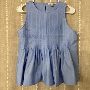 Periwinkle Pleated Peplum Top